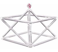 Piramide tibetana in cristallo di quarzo, strumento musicale perfetto for la guarigione dei chakra, con due tipi di campane tibetane in cristallo, regalo for meditazione yoga e terapia del suono(7 inc