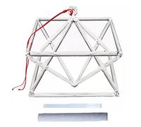 Piramide tibetana Merkaba in cristallo di quarzo trasparente for la preghiera di meditazione curativa del suono con due tipi di campane tibetane in cristallo regalo for la preghiera (Size : 7 inch)