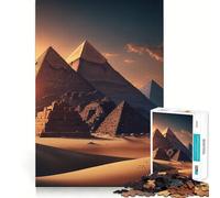Piramidi al tramonto, Giza - Puzzle da 1000 pezzi per ragazzi - Puzzle di memoria - Leggero e rilassante - Assemblaggio immagini (38x26cm)
