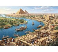 Piramidi del fiume Nilo, Egitto Puzzle 1000 Pezzi,Sfida Impossibile,Antistress,Decorazione Casa,Idea Regalo,Adulti E Ragazzi,Cartone Di Qualità,dai 14 Anni,Gioco Educativo 38x26cm