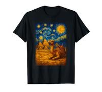 Piramidi Desert Fantasy Pittura Opera d'arte Cammello egiziano Maglietta
