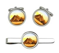 Piramidi Di Giza Gemelli E Fermacravatta Set