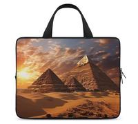 Piramidi egiziane custodia per laptop ultra sottile impermeabile 12 pollici, borsa protettiva portatile per computer con cinturino da polso