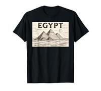 Piramidi egiziane Vintage di Giza Egitto Souvenir di Viaggio Maglietta