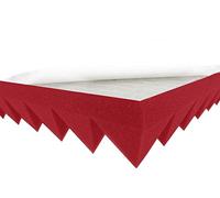 Piramidi in gommapiuma (rosso autoadesivo ca. 49 x 49 x 5 cm) per isolamento acustico