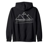 Piramidi Linework Appassionati d'Egitto Felpa con Cappuccio