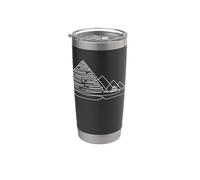 Piramidi Linework Appassionati Egitto Bicchiere termico in acciaio inox doppia parete