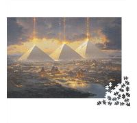 Piramidi of Giza Puzzle Per Adulti |Magnifica città antica| 1000pcs (75x50cm) Puzzle Giochi EduGattoivi,decorazioni Per La Casa
