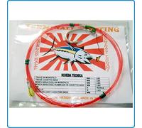 PIRANHA FISHING LINE Drifting TERMINALE per TONNI ALALUNGHE E Spada 3m 1.60mm Red con Amo Rinforzato