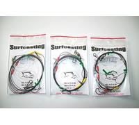 Piranha Fishing Line SURFCASTING Set 3 TERMINALI Black 2AMI Pesca in Mare SARAGHI E ORATE MORMORE