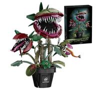 Piranha - Set di blocchi da costruzione per piante e fiori, a 3 teste, kit di mattoni per vaso floreale, modello horrors cannibale mostro floreale, decorazione fai da te per casa e ufficio, regalo