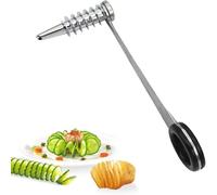 Piranha - Taglierina a spirale per patate, in acciaio inox, per verdure, cetrioli e carote, 1 pezzo