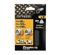 Piranha X39197-XJ - Foglio in mesh, 1 mm, 80/120/240 g, con dettaglio in velcro, multicolore