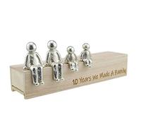 Pirantin Idea per il 10° anniversario - 10 anni abbiamo fatto una famiglia 100% stagno - Scegli la tua combinazione familiare (2 bambini)