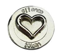 Pirantin Regalo per moglie, fidanzata, marito, con scritta "Silence Love", Argento