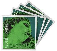 Pirastro Set di corde per contrabbasso Evah Pirazzi, corde medie in acciaio di alta qualità realizzate con anima sintetica flessibile fine, accessorio di ricambio per bassi professionisti e