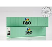Pirata 12405 - H0 1:87 - set di 2 container frigo da 40' verde acqua "P&O"