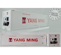 Pirata 12406 - H0 1:87 - set di 2 container frigo da 40' bianco scritta rossa "Y