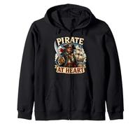 Pirata al Cuore Felpa con Cappuccio