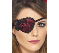 Pirata Benda Sull'Occhio Donna Pizzo Nero Eye Patch Accessorio Vestito Sostegno