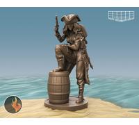 Pirata Con Tesoro Miniatura Per D&D 5E Pathfinder RPG In Scala 28Mm 32Mm 75Mm