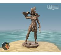 Pirata Con Tesoro Miniatura Per D&D 5E Pathfinder RPG In Scala 28Mm 32Mm 75Mm