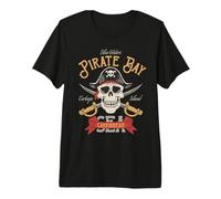 Pirata delle Ossa Incrociate del Mar dei Caraibi Maglietta Premium