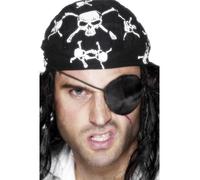 Pirata Deluxe Benda Sull'Occhio Donna Uomo Pirati Accessorio Vestito