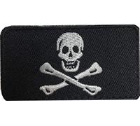 Pirata, Jolly Roger, Skull & Crossbone Backed Hook & Loop Patch