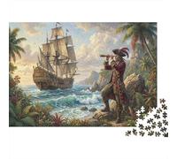 Pirata leggendario Puzzle in Legno 500 Pezzi Adulti E Ragazzi,Antistress,Idea Regalo,Sfida Impossibile,Legno,Decorazione Casa,dai 14 Anni,Gioco Educativo (52x38cm)