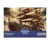 Pirata Nave 1000 Pezzi Puzzle a incastro pirata Puzzles per adulti e bambini dai 12 anni in su Stimolante e coinvolgente Gioco puzzle per tutta la famiglia per donne Regali per uomini 38x26cm/1000pcs