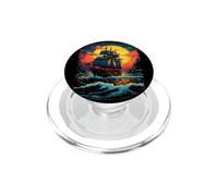 Pirata Nave Nautica Barca Capitano Freebooter Vela Tramonto PopSockets PopGrip per MagSafe
