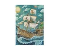 Pirata Nave Vela Misterioso Mare stagionale casa bandiere per esterni all'aperto Buon Natale banner per la decorazione del giardino 28x40 double sided