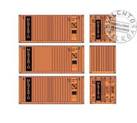 Pirata PI12580MER - 1:87 H0 - set di 3 container da 20' "Merzario"
