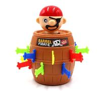 Pirata Pop Up Gioco Bambini Ragazzo 11x11,2cm Ragazza Regalo Gioco Pirati Età Consigliata Da 4 + Anni,Giocos del Pirata Nella Botte Classic Giocos Barile,Giocattolo Interattivo Pop Up per Bambini