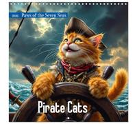 Pirate Cats (Wall Calendar 2026 12" x 24" / 30 x 60 cm (open)) CALVENDO 12 Month Wall Calendar