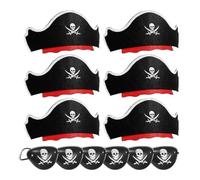 Pirate Costume Set - Halloween Cosplay Party Kit, Thick Fabric Eye Covering