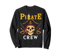 Pirate Crew Skull Crossbones Divertente Halloween Costume Party Felpa