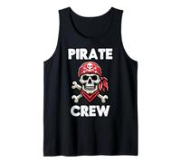 Pirate Crew Skull Crossbones Funny Matching Uomini Donne Bambini Canotta