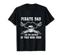 Pirate Dad, Capitano di This Here Crew - Skull & Crossbones Maglietta