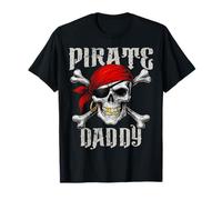 Pirate Daddy Jolly Roger Bandiera & Skull Crossbones Halloween Maglietta