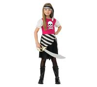 Pirate Girl Scuola Libro Giorno Costume Bambini Pirati Completo Caraibi