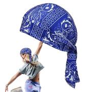 Pirate Girls Hat Head Scarf - Breathable Motorcycle Pirate Hat | Anti-UV Pirate For Woman | Elastic Head Bandana Cycling Headwear Captain Costume Accessories