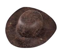 Pirate Hat - Leather Colonial Hat | Dress Up Prop For Stage Show Masquerade School Plays Family Gathering Party Birthday Festival Cosplay Theater Performance