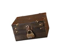 Pirate Inspire - Baule decorativo in legno con combinazione, ideale per organizzare e esporre oggetti segreti, scatola portagioie vintage
