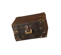 Pirate Inspire - Baule decorativo in legno con combinazione, ideale per organizzare e esporre oggetti segreti, scatola portagioie vintage