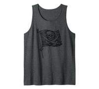 Pirate Jolly Roger Bandiera Skull Crossbones Talk Like a Pirate Canotta