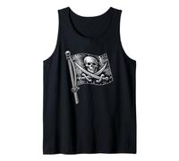 Pirate Jolly Roger Bandiera Skull Crossbones Talk Like a Pirate Canotta
