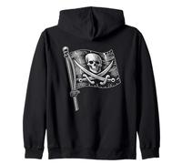 Pirate Jolly Roger Bandiera Skull Crossbones Talk Like a Pirate Felpa con Cappuccio