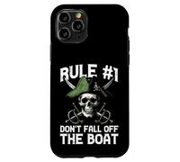 Pirate Rule 1 Dont Fall Off Boat Umorismo divertente Uomini Donne Bambini Custodia per iPhone 11 Pro